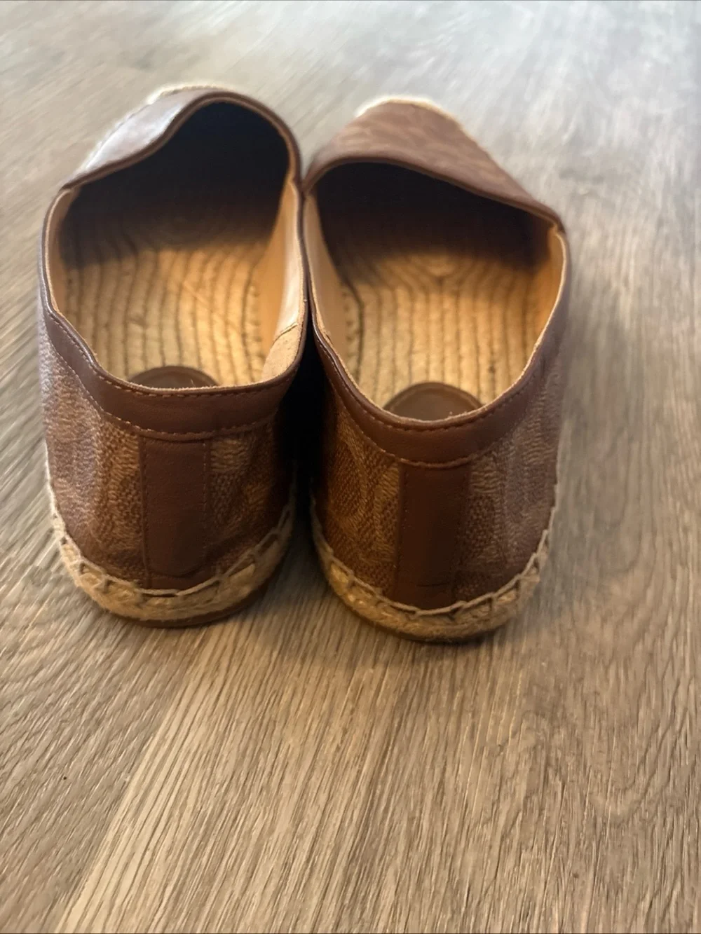 Women's Coach Espadrille Shoes In Signature Jacquard Size 9